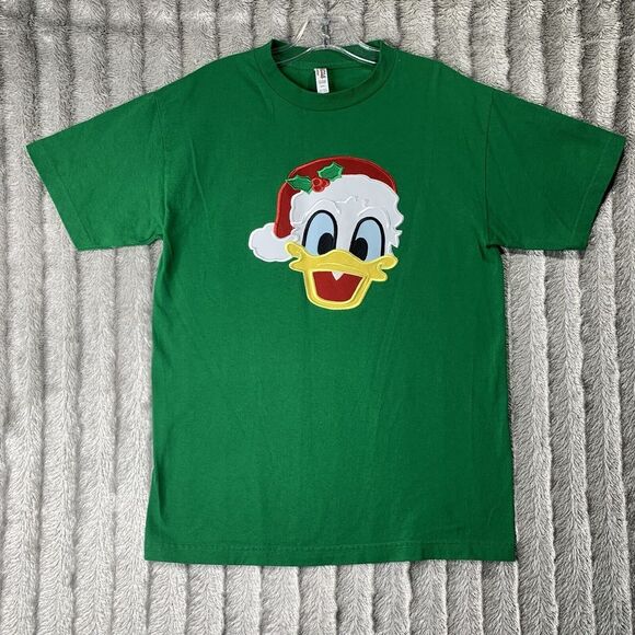 Daffy Duck Christmas Graphic Patch‎ T-shirt medium Adult Green - Picture 1 of 7
